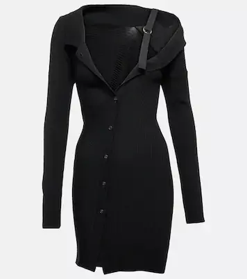 La Robe Maille Colin Minidress in Black - Jacquemus | Mytheresa