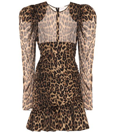 Borneo leopard silk dress