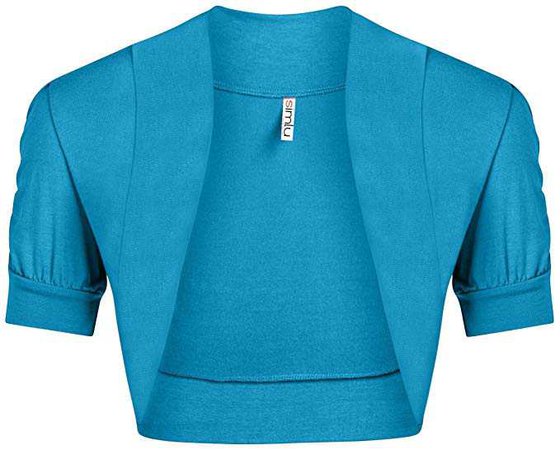 Womens Shoulder Shrugs Reg and Plus Size Ruched Short Sleeve Boleros for Dresses - Made in USA at Amazon Women’s Clothing store: