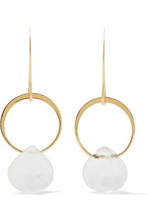 Melissa Joy Manning | 14-karat gold moonstone earrings | NET-A-PORTER.COM