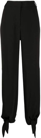 Off White tie-up cuffs tapered trousers