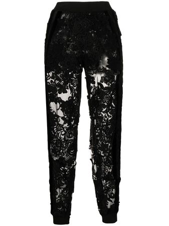 TOM FORD Embroidered lace-design Trousers - Farfetch