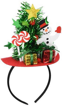 Forum Novelties Mini Christmas Tree with Snowman and Presents Headband: Toys & Games