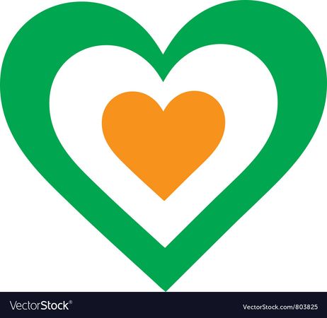 Irish heart Royalty Free Vector Image - VectorStock