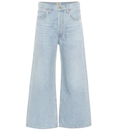 Sacha striped high-rise jeans
