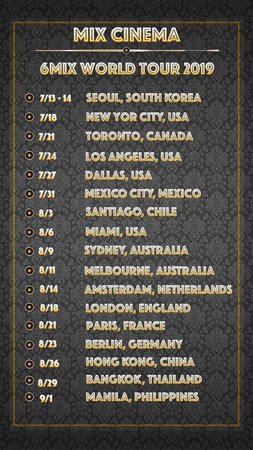 6mix - Mix Cinema World Tour Dates