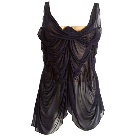 Jean Paul Gaultier Spring-Summer 2004 ruched chiffon corset For Sale at 1stdibs