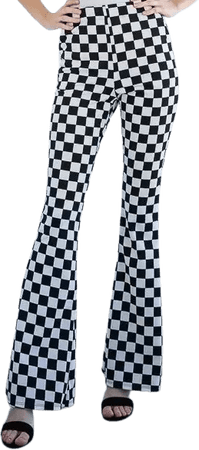 Black and white checkered pants