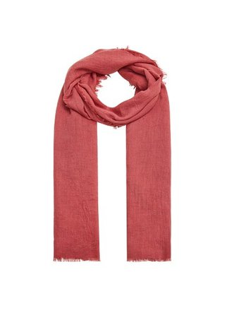 MANGO Frayed edge scarf