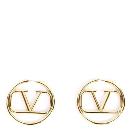 Valentino Garavani Vlogo Earrings In Gold Metal