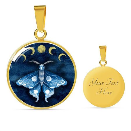 Personalized Luna Moth Necklace Luna Moth Jewelry Luna Moth | Etsy