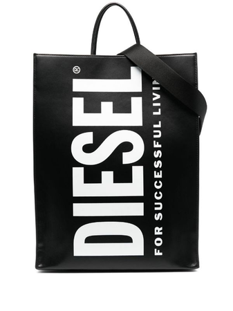 Diesel logo-print detail tote bag