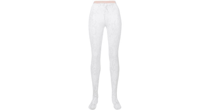 Gucci Women's White Floral Lace Tights