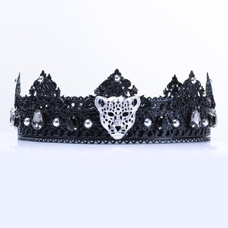 YEZEKAEL Black Panther Grey Crown Male Crown - olenagrin