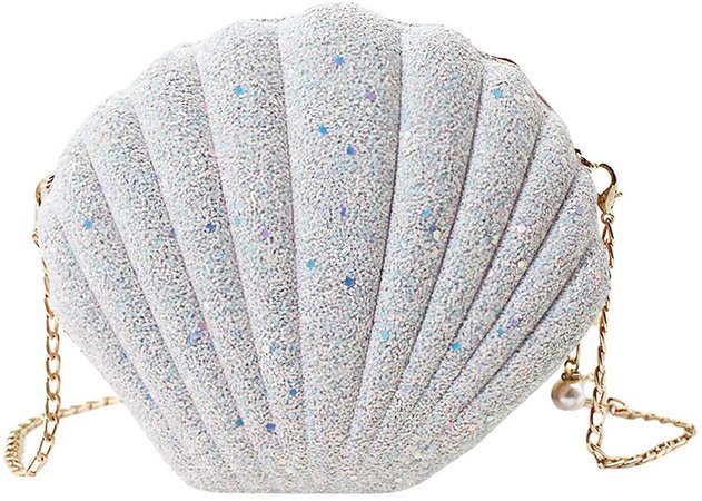 Felice Women Girls Mini Glitter Sequins Seashell Cross-body Bag Chain Strap Shoulder Bag Evening Clutch Purse: Handbags: Amazon.com
