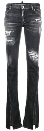 jeans pants black holes grey gray dsquared2