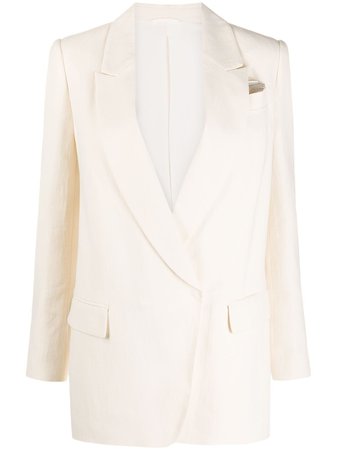 Shop Brunello Cucinelli double-breasted tailored blazer with Express Delivery - FARFETCH