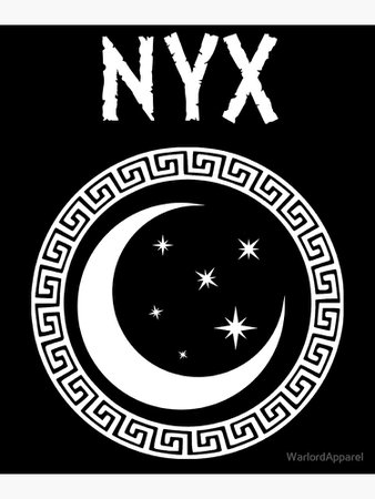 "Nyx Greek Goddess of Night Symbol " Poster by WarlordApparel | Redbubble