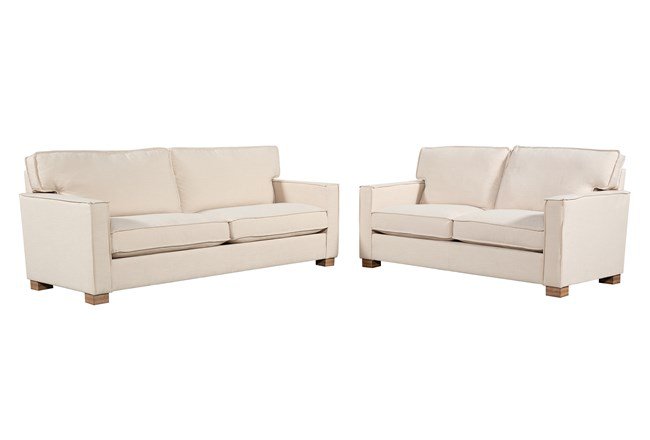 Magnolia Home Ravel Linen Sofa and Loveseat | Living Spaces