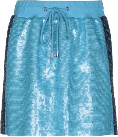 alberta ferretti side striped sequin mini skirt