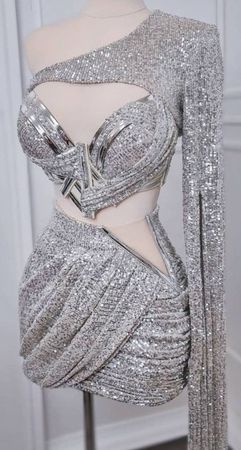 silver embellished dress
