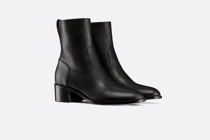 Black Dior Global Calfskin Low Boot - Shoes - Women's Fashion | DIOR