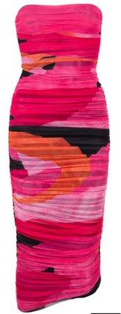 house of cb pink and orange dress