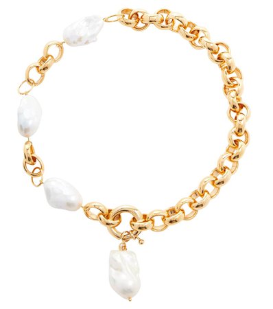 Timeless Pearly - 24kt gold-plated necklace with pearls | Mytheresa