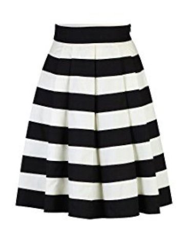 black and white skirt