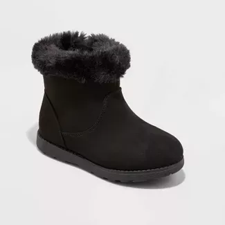 Toddler Girls' Emani Zipper Slip-on Shearling Style Winter Boots - Cat & Jack™ : Target