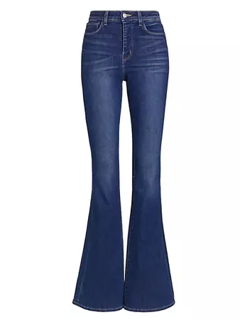 Shop L'AGENCE Marty High-Rise Flared Jeans | Saks Fifth Avenue