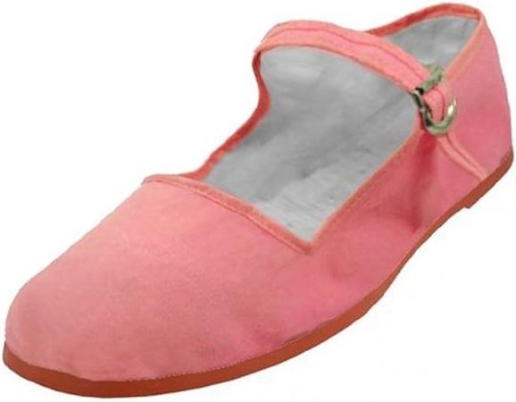Amazon.com | Emuna Womens Cotton Mary Jane Shoes Ballerina Ballet Flats Shoes (7, Red 114) | Flats