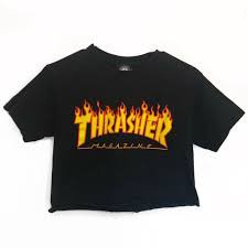 black thrasher crop top - Google Search