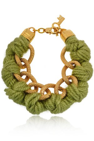 BEHIND THE ROPES LAURITA Pistachio Cotton Cords Bracelet – PRET-A-BEAUTE.COM