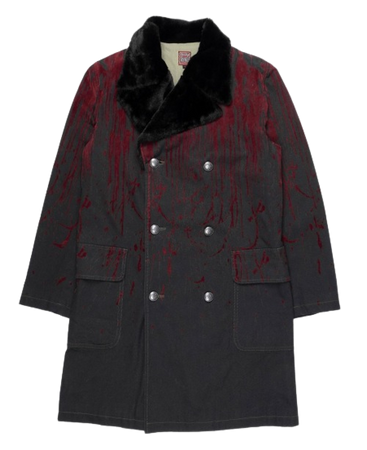 1998 Jean Paul Gaultier: Blood Drip Faux Fur Coat Autumn/Winter 1998