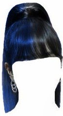 Blue Black Split dye hair 3 (Heavenscent edit)