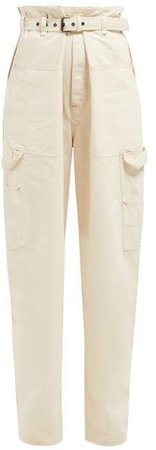 Inny Paperbag Waist Jeans - Womens - Ivory