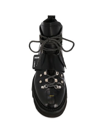 Dsquared2 Touch Strap Ankle Boots ABM004024900001 Black | Farfetch