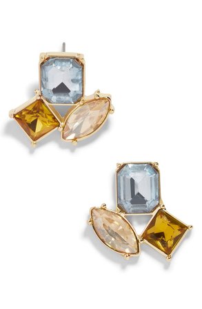 BaubleBar Emalia Crystal Stud Earrings | Nordstrom