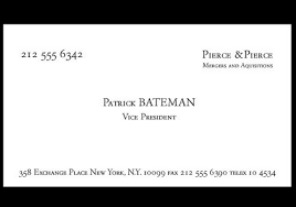 american psycho business card - Google Search