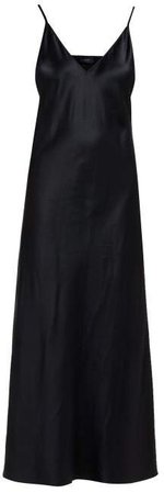 Clea Satin Slip Dress - Womens - Black
