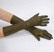 olive green long gloves - Google Search