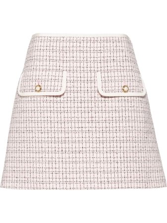 Miu Miu Plaid A-line Mini Skirt - Farfetch