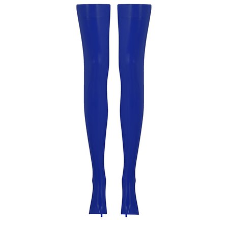 Latex Stockings - Blue | Elissa Poppy | Wolf & Badger