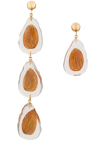 Jacquemus Asymmetric Almond Earrings | Farfetch.com
