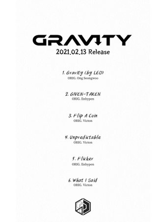 6IX-D Gravity Tracklist