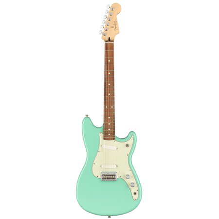 light blue electric guitar