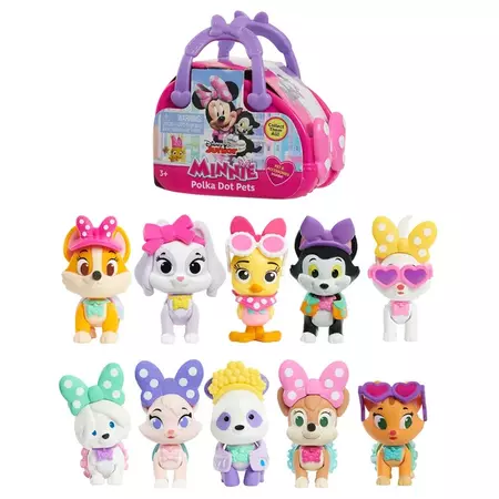 Disney Junior Minnie Mouse Polka Dot Pets Collectible Figures, Officially Licensed Kids Toys for Ages 3 Up, Gifts and Presents - Walmart.com