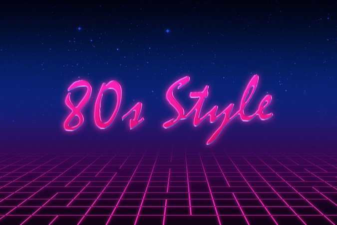 80s Style Text