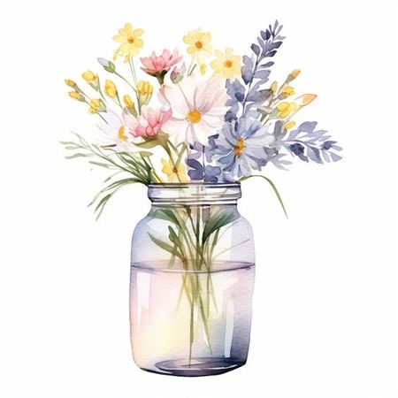 Jar of wildflowers - ART